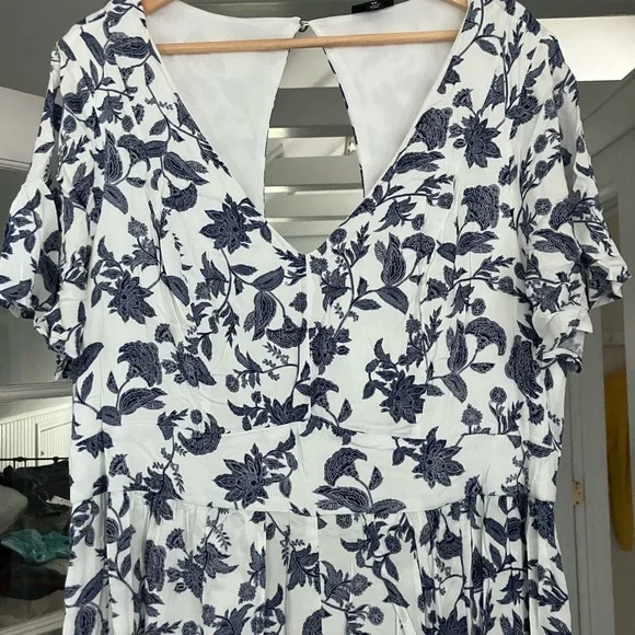 Torrid Paisley Hi-Low Romper Maxi Dress 16 - Picture 6 of 6